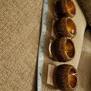 NWT - Gold / Copper Beaded rings set